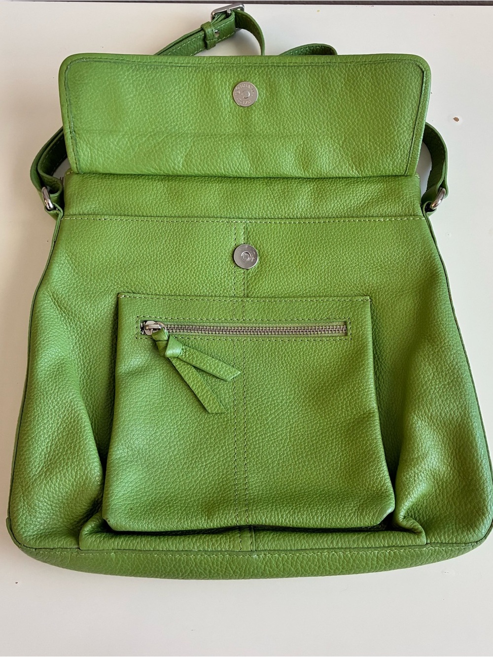 Green Hadaki Leather Crossbody Purse - Picture 2 of 8
